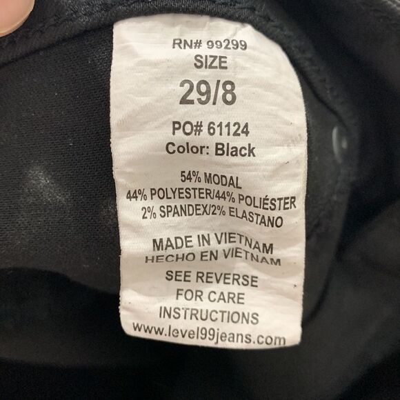 Level 99 Wax Jeans in Black Sz‎ 29/8 - Picture 6 of 7